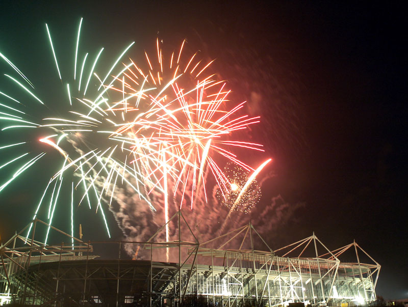 Ricoh Arena Coventry Corporate Display of Fireworks